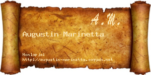 Augustin Marinetta névjegykártya